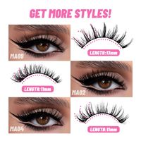 Yelajoy Manga Lashes 8D Cils Épais et Pointus 15mm en Soie, Lot de 14 Paires, Style Poupée Anime, Aspect Naturel
