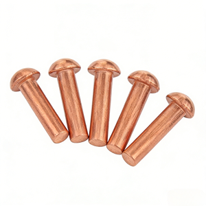 <span class=keywords><strong>Rivet</strong></span> en cuivre massif à tête semi-ronde, style capuchon rond, en stock - Product Image 6