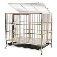 Chenil pour chiens en acier inoxydable à vente directe d'usine Cages et maisons pour animaux de compagnie Produit métallique de qualité supérieure