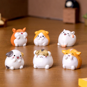 Mini figurines de hamster et de rat en 3D, mignonnes, de dessin animé, miniatures, pour jardin féerique, ornements en résine, animaux, décorations de Noël, cadeau - Product Image 2