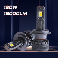 Nouveau Design 120W 2 Tubes de Cuivre Dissipation Thermique Rapide H1 H3 H4 H7 9005 9006 9012 H11 Led Phares pour Voiture