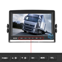 Pantalla LCD Dividida para Automóvil y Camión, Pantalla AHD de 7 Pulgadas, Monitor de Video de 24 Voltios para Automóvil, Sistema de Monitoreo de Vehículos para Cámara de Visión Trasera de Camión