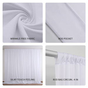 Telo in Seta di Poliestere Elasticizzato <span class=keywords><strong>YR</strong></span> Riutilizzabile e Resistente per Sfondi Fotografici, Matrimoni e Feste di Compleanno, con Asta per Appendere - Product Image 2