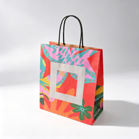 Sac en papier kraft recyclable à poignées torsadées avec impression de logo personnalisé, idéal pour l'emballage alimentaire des restaurants – Vente chaude