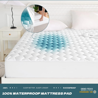 Protège-matelas imperméable Queen, housse de matelas silencieuse et respirante, poche profonde jusqu'à 18 pouces, protège-matelas matelassé