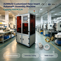 Machine d'assemblage automatique de raccords de tuyaux XUNNUO, entraînement par moteur PLC, personnalisable