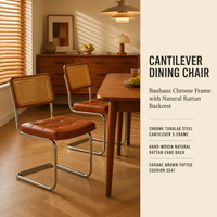 Chaise de salle à manger d'hôtel moderne de luxe, revêtement en cuir, rotin, métal, sans accoudoirs, dossier pour la maison, le bureau ou l'appartement