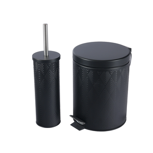 <strong>Black</strong> Metal Round Foot Pedal Trash Can Design <strong>Small</strong> Dustbin for Room Household Waste Collection <strong>Bins</strong> With Removable Wastebasket - Product Image 1