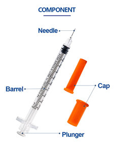 Jeringa de <span class=keywords><strong>Insulina</strong></span> Desechable Personalizada de 1 ml con Aguja Ultrafina, Jeringa de <span class=keywords><strong>Insulina</strong></span> Estéril EO <span class=keywords><strong>para</strong></span> Hospital - Product Image 2