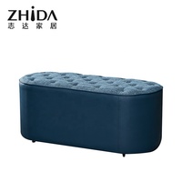 Banc de fin de lit moderne et luxueux, extensible, en similicuir PU, avec base métallique, pour appartement et hôtel, couleur verte