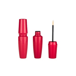 Empty Eyelner Tube Wholesale Red Recycled Plastic Stamp Eyeliner Tube Waterproof Custom Logo Brush Tube Liquid Pen Eyeliner