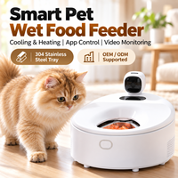 Distributeur de nourriture intelligent pour chats et chiens avec contrôle de la température, préservation des aliments frais, surveillance vidéo et enregistrement, certifié CE FCC RoHS, OEM ODM