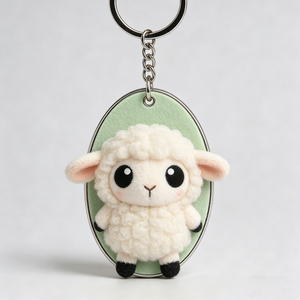 Customized Green Tiger Plush Keychain Oval Pendant Soft Stuffed Animal Toy for <b>Kids</b> Unisex 0-24 Months - Product Image 3