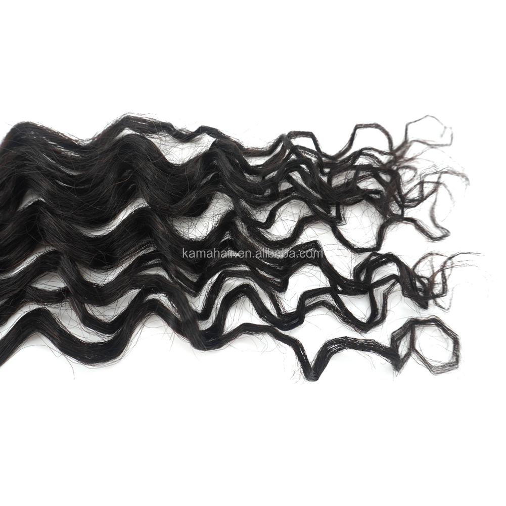 KAMA Double-Strand Wholesale Water/Deep/Afro Curly Feather Crochet Hair Extension Water Wave Human Hair for Braids for Creating Detail Section 8