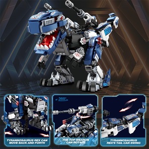 Educational ABS Plastic Electronic Toy Dinosaur <b>Building</b> Blocks Set 3-in-1 Tyrannosaurus Rex <b>Model</b> Construction Toys - Product Image 4