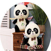 Peluche Panda Ange de 25 cm avec Ailes, Douce et Rembourrée, Poupée Panda Assise Mignonne en Coton PP, Idéale comme Cadeau pour Fille