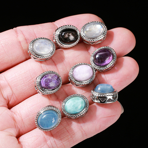 JD GEMS Aleación de piedras preciosas semipreciosas Multi & Mix Accesorios de piedras preciosas Caja mágica de aleación ovalada natural para la fabricación de joyas - Product Image 4