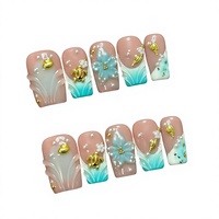 Fournitures d'onglerie de luxe en gros direct usine : Faux ongles à presser haut de gamme, lisses, faits main, design personnalisé, couvrance totale, en acrylique, forme amande, avec colle