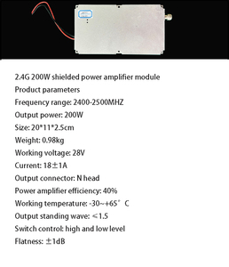 2,4G 200W WIFI Drone Jamming <span class=keywords><strong>Block</strong></span> Module Beidou <span class=keywords><strong>RF</strong></span> POWER amplificador Defensa de baja altitud - Product Image 2