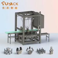 Motor de robot Delta de acero inoxidable de alta velocidad y 4 ejes U-PACK para envasado de alimentos/botellas/bolsas, 25 pulsaciones/min, sistema de visión inteligente