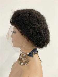 DX176フルレースアフロキンキーカールペルーヘアマネキンヘッド理想的なウィッググランスモデル自由奔放に生きるブレードショートウィッグ用ブレードカーリーヘア - Product Image 4