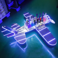 Présentateur de bouteilles d'avion personnalisé T-Worthy pour les bars de boîte de nuit Support d'affichage d'éclairage de qualité supérieure pour les spectacles de champagne de voiture