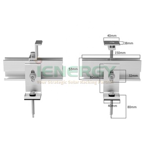 Kit de système de support de montage de toit de <span class=keywords><strong>panneau</strong></span> <span class=keywords><strong>solaire</strong></span> <span class=keywords><strong>crochet</strong></span> <span class=keywords><strong>solaire</strong></span> <span class=keywords><strong>crochet</strong></span> de serrage de rail <span class=keywords><strong>solaire</strong></span> pour 1-4 pièces Kits de <span class=keywords><strong>fixation</strong></span> de panneaux solaires - Product Image 2