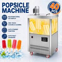 Commerciële ijslollymachine GQ-PM40 van roestvrij staal met LED-display, 1300W