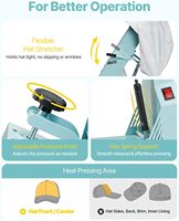 Nouvelle presse à chaud électrique semi-automatique 4-en-1 portable pour projets DIY sur casquettes, 110 V / 220 V, Plug & Play, pour femmes, mamans et enfants