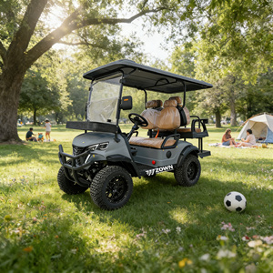 Voiturette de golf de luxe 4 places, châssis en aluminium, homologuée pour la route, électrique, avec toit - Product Image 1