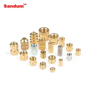 Top Classical Item Engineering Plastic Components Diamond Knurled Through Hole Brass Stainless Steel Molded-In Threaded Insert