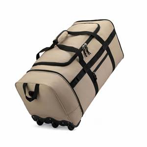 Sac de voyage souple extensible 32'' 110L (140L avec roulettes) pliable extra large avec 3 roues en ligne, sac de sport à bandoulière - Product Image 1