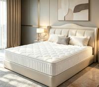 Matelas hybride à ressorts ensachés multi-tailles, matelas roulé sous vide
