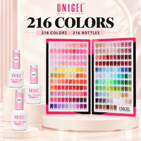 Kit professionnel de vernis à ongles gel UV en gros, haute pigmentation, 216 couleurs, 15 ml, pour salon, marque privée, OEM, ODM, personnalisé