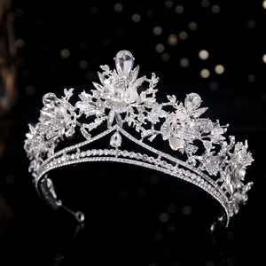 2023 New Crystal Bride <span class=keywords><strong>Tiara</strong></span> Crown diademi da sposa Head Jewelry Diadem fasce diademi <span class=keywords><strong>e</strong></span> corone matrimonio per le donne - Product Image 3