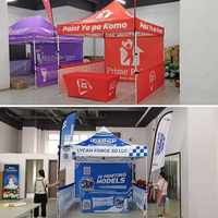 Tente de stand d'exposition pliable, structure en aluminium, imperméable, résistante aux UV, personnalisable 10x10 3x3m, gazebo extérieur pour événements et promotions
