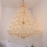Lustre LED doré nordique DUOMEIJU avec hauteur réglable et abat-jour en cristal pour la maison et le bureau