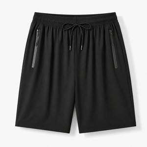 Shorts Essentiels Personnalisables avec Logo pour Hommes – Vêtements de Sport avec Poches Zippées, Idéaux pour la Course, le Basketball, le Streetwear et les Tenues Actives – Fabrication OEM - Product Image 1