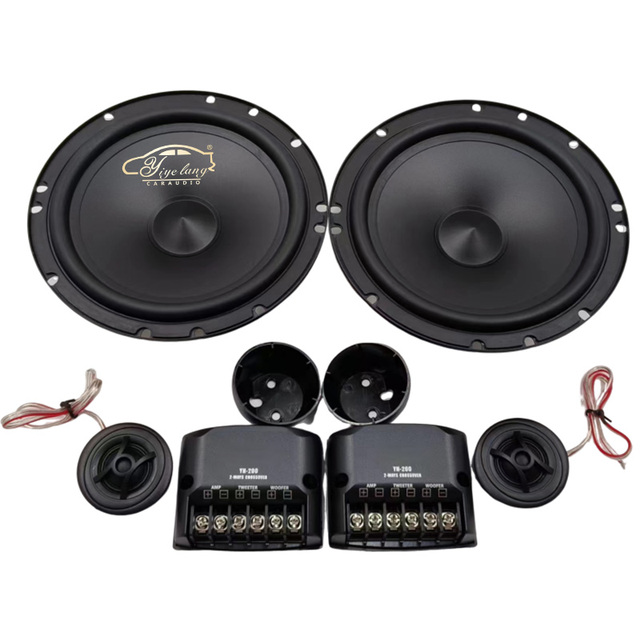 6.5 Inch 2-Way Coaxial Speaker Kit with Disc Style Iron Tweeter & Subwoofer Car Audio Sound System Set 6.5 Treble Woofer Speaker