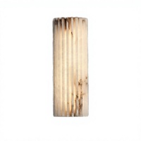 Luminaire suspendu cylindrique en albâtre personnalisé, style moderne et luxueux, lampe à suspension cannelée pour la décoration du hall d'hôtel