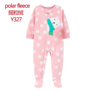 Mono con estampado de dibujos animados para niña recién nacida, ropa de invierno con <span class=keywords><strong>cremallera</strong></span>, forro <span class=keywords><strong>polar</strong></span>, <span class=keywords><strong>pijama</strong></span> - Product Image 3
