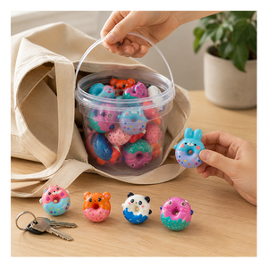 Juguete de Donut de Animalito Adorable Sin Azúcar para Regalo de San Valentín, de PU de Levantamiento Lento, Sensorial, Antiestrés, para Intercambio Escolar, Venta al por Menor y al por Mayor - Product Image 4