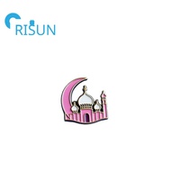 Usine personnalisée métal islamique Ramadan Kareem émail broches broches musulman Ramadan Mubarak lumière lampe Eid Mubarak épinglette insigne