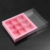 Boîtes à chocolat et à fraises personnalisées pour cadeaux de dessert populaires, emballage personnalisé, 4/6/8/9/12 pièces, avec couvercle, boîte à gâteaux, bonbons, macarons