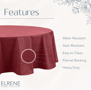 Tovaglia Ovale in Vinile 52x70 Pollici, Impermeabile e Antimacchia, con Retro in Flanella <span class=keywords><strong>per</strong></span> Uso Quotidiano in Cucina - Product Image 5