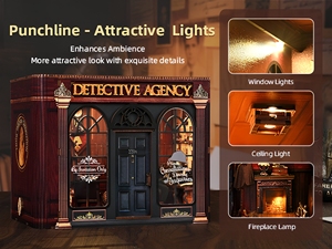 Kit de Manualidades Hamaileon <span class=keywords><strong>Sherlock</strong></span> Detective Agency, Rompecabezas 3D de Madera con Temática de Misterio para Decorar/Eslabonar Estantes de Libros, Regalos Navideños - Product Image 2