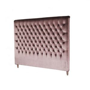 HL007 Francés Provincial Muebles Lino Abotonado King Queen Size Tapizado Madera Tufted Múltiples Colores Cama <span class=keywords><strong>Cabecero</strong></span> - Product Image 5