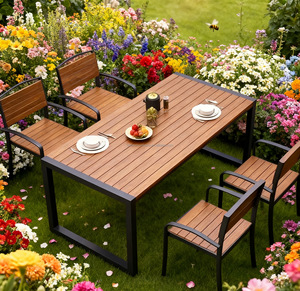 Table de jardin d'extérieur, table de salle à manger de restaurant, table de <span class=keywords><strong>balcon</strong></span>, simple, moderne, imperméable, protection solaire, prix bas - Product Image 5