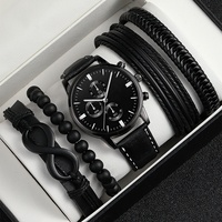 Jam Tangan Pria Baru Kasual Fashion Set Gelang Perdagangan Luar Negeri Grosir Tren Olahraga Jam Tangan Sabuk Pria Jam Tangan Bisnis