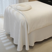 Ensemble de draps de table de massage blancs, soyeux, sans produits chimiques et écologiques, extra doux et confortables